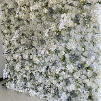  SPR toptan Düğün sahne dekorasyon ipek yapay gül çiçek duvar paneli