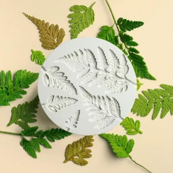 3D DIY Fern Yaprak Silikon Kek Kalıbı Mutfak Fondan Kek Çikolata Pişirme Aracı Pasta Araçları Düğün Aşk Kek Dekorasyon Yeni