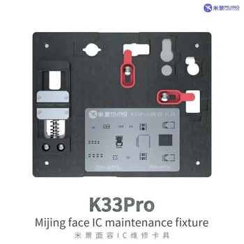  MJ Mijing K33 Pro YÜZ KİMLİĞİ Fikstür iPhone X-15 PRO MAX Nokta Vuruşlu Projektör Tamir Kurtarma BGA Stencil İle Teneke Şablon Kiti