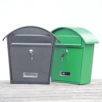  Yağmur geçirmez ev modeli villa metal posta kutusu paslanmaz çelik öneri kutusu topluluk posta kutusu