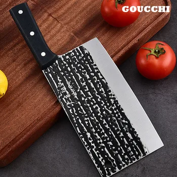  Profesyonel Mutfak Cleaver Bıçak Çin Cleaver Doğrama Tavuk Dilimleme Et Sebze Restoran Otel Mutfak Bıçağı