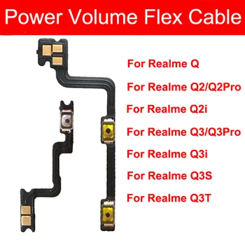  Güç Ses Düğmesi Flex Kablo Oppo Realme İçin Q Q2i Q2 Q2Pro Q3 Q3Pro Q3i Q3S Q3T Yan Ses Açık kapalı Tuşları Mini Tetik Şerit
