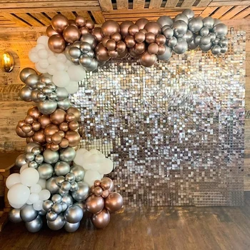  162 adet Gül Altın Lateks Balonlar Kemer Garland Kiti Krom Metalik Globos Düğün Doğum Günü Partisi Dekorasyon Bebek Duş Malzemeleri