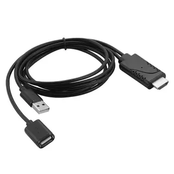  2 in 1 USB Dişi HDMI uyumlu Erkek HDTV Adaptör Kablosu 1080P HD TV Projektör Ekranları Dönüştürücü iPhone Samsung İçin Android