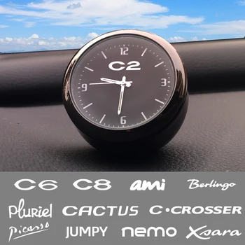  Yüksek Kaliteli Araba dekorasyon saati izle modifiye araba iç elektronik quartz saat Citroen C2 C4L C6 C8 Xsara Jumpy Nemo