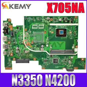  X705NA Laptop Anakart N3350 N4200 CPU İçin ASUS Vivobook X705NC X705N Orijinal Dizüstü Anakart Anakart