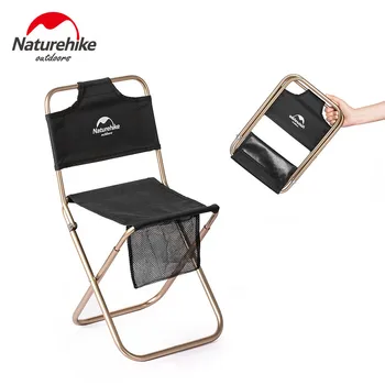  Naturehike Açık taşınabilir katlanır sandalye piknik kamp aşınmaya dayanıklı alüminyum boş sandalye geri balıkçılık sandalye tabure