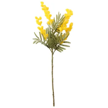  Premium Hasır Akasya Sahte Çiçek yapay Bitki buket çiçekler Ev Vazo Dekor için 2023 Parti Noel Dekorasyon