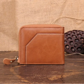  Erkek küçük cüzdan RFID Çoklu Kart Eğlence Vintage deri cüzdan Üst Katman Dana Cüzdan Erkekler İçin