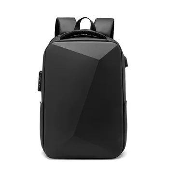  2023 Siyah akıllı bilgisayar laptop çantaları erkekler için sırt çantası yeni su geçirmez öğrenci açık sırt çantası seyahat çantası sırt çantası sert kabuk