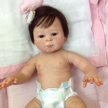  19 İnç Reborn Kitleri Yenidoğan Bebek Lovelyn Tam Silikon Vücut Avlanmamış DIY Bebek parça kiti Molde Bebê Reborn