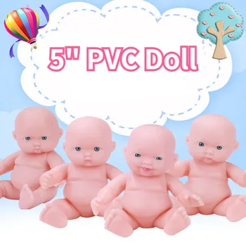  12 cm Yenidoğan Bebek Bebekler PVC Reborn Bebek Bebekler oyuncaklar çocuklar (Yumuşak vücut)