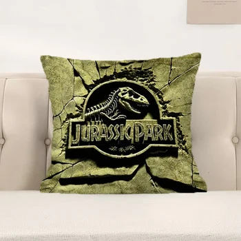  Jurassic Park Atmak Yastıklar Çift Taraflı Baskı Dekoratif Yastık Örtüsü 40x40 Kısa Peluş Yastık Kılıfı Yastık Kılıfı Yastıkları