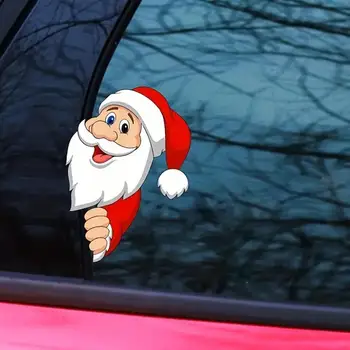  Noel Araba Sticker Sevimli Santa cam sileceği Çıkartması Otomatik Arka Silecek Çıkartmalar Yeni Noel Baba Sallayarak Araba Pencere Çıkartmaları