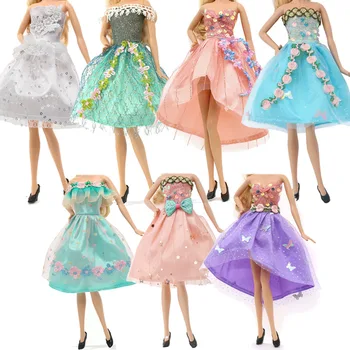  Pop Barbie Kapalı tek omuzlu elbise Günlük Rahat Etek Elbise Fit 11.5 inç Barbie ve BJD Bebek Giyim Bebek Aksesuarları Oyuncaklar Kızlar İçin