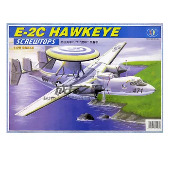  1: 72 ABD E - 2C Kartal Göz Erken Uyarı Uçak Montaj Modeli DIY Askeri Çocuk Hediye