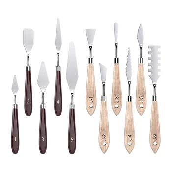  Boyama Bıçak Seti 11, Sanatçı Yağlı Boya Bıçak Sanat Aracı Farklı Bıçak Şekilleri Ve Boyutları Boyama Malzemeleri