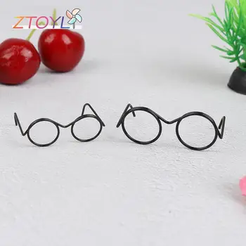  10 Adet Moda Yuvarlak Çerçeve Lenssiz Retro Serin Bebek Gözlük Bebek İçin 30cm