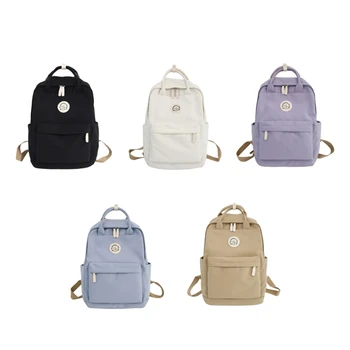  E74B Çok Cep Japon Naylon okul sırt çantası Dizüstü seyahat sırt çantaları Öğrenci Gençler için Erkek Kız Rahat Sırt Çantası