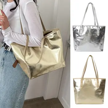  PU Deri Omuz çantası Moda Büyük Kapasiteli Kolu Çanta Alışveriş Çantası Kadın Kızlar
