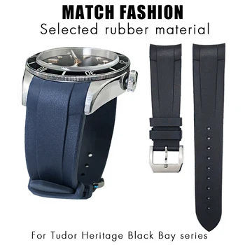  Kauçuk Kordonlu Saat 22mm 20mm Silikon saat kayışı için Tudor Miras Siyah Defne 1958 Pelagos Siyah Su Geçirmez Spor Bilezik