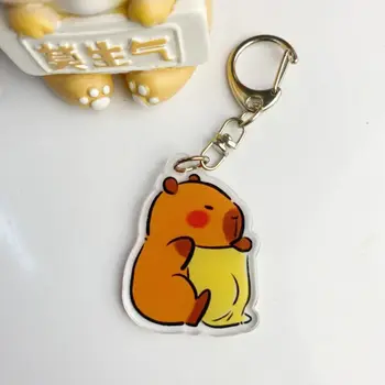  Yaratıcı Akrilik Kapibala Anahtarlıklar Sevimli Kapibara Anahtarlık Tuşları Aksesuarları Yaratıcı Araba Anahtarları Anahtarlıklar Toptan