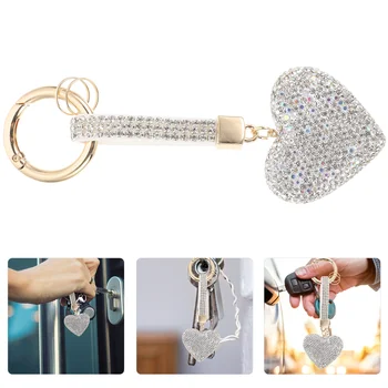  Kalp Anahtarlık Bayan Zincirleri Cüzdan Bling Anahtarlıklar Toplu Araba Anahtarları bayan cüzdanları