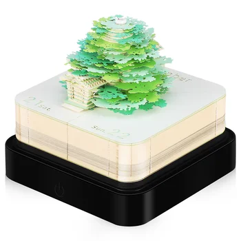  2024 Zaman Parça Takvim Yaratıcı 3D Sanat Takvim 2024 Led ışıkları İle Sakura Ağacı Gözyaşı Takvim Heykel Sanatsal Pedleri Masaüstü