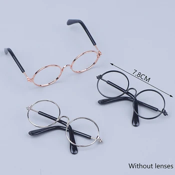 DIY Bebek Soyunma Aksesuarları Yüksek Kalite 20cm EXO Bebek Gözlük 3 Renk Yuvarlak Çerçeve Lenssiz Gözlük Oyuncak Minyatür Gözlük