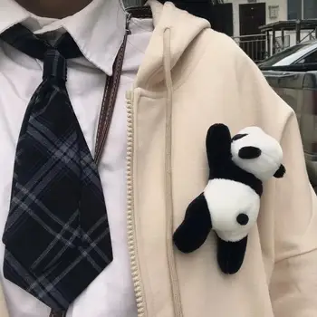  2020 Yeni Tasarım Peluş Doldurulmuş Bebek Sevimli Karikatür Peluş Panda Broş Pin Toka Elbise Yaka Sırt Çantası Dekor Oyuncak sevgilisi için Hediye