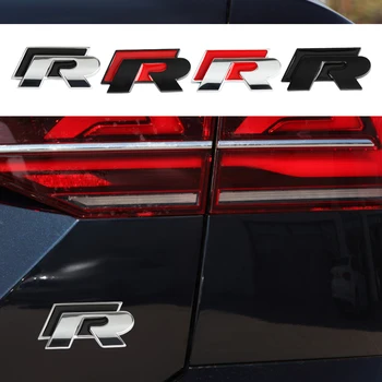  Araba Ön TAMPON çıkartması Araba Kuyruk Logosu R R-line Logo Amblem Rozeti Çıkartmalar Volkswagen VW Golf Polo Tiguan Passat B6 Jetta