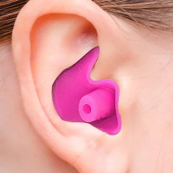  Dayanıklı Kulaklıklar Klasik Narin Doku 1 Çift Su Geçirmez Yumuşak Kulaklıklar Silikon Taşınabilir Kulak Tıkacı Yüzme Aksesuarları