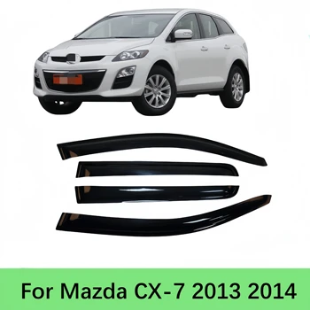  Mazda için CX-7 2013 2014 Yan Pencere Siperliği Güneş Yağmur Deflektör Guard Tenteler Barınakları Yapışkanlı Kapak Trim Araba Styling Aksesuarları