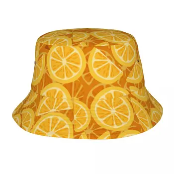  Yaz plaj şapkası Giyim Limon Narenciye Sarı Meyve Merch Kova Şapka Harajuku Unisex güneş şapkaları Açık Spor İçin