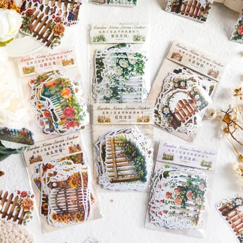  Yoofun 30 adet / grup Bahçe Serisi Sticker Dekorasyon DIY Scrapbooking Planlayıcısı Kırtasiye Kawaii El Kitabı Notlar Dekoratif Çıkartmalar