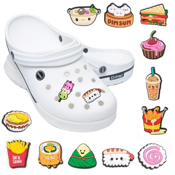  Tek Satış 1 adet Yeni Mutfak Gıda PVC Ayakkabı Takılar Aksesuarları Dekorasyon Ayakkabı Tokaları Aksesuarları Fit Bantları Bilezikler Croc JIBZ