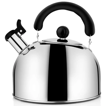  Çay su ısıtıcısı Stovetop Islık çalan demlik, Paslanmaz Çelik Çay Isıtıcılar çaydanlıklar Soba Üst, 4.3 Qt(4 Litre) büyük Kapasiteli Ca