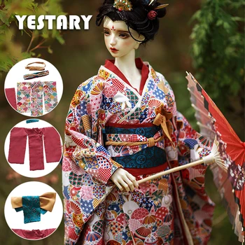  YESTARY Ob24 Blythe BJD Bebek Aksesuarları Giysileri 1/3 1/4 1/6 OB27 Japon Kimono DIY Malzeme Paketi Bebek Giysileri Kızlar İçin hediye
