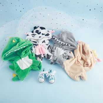  Yeni 20cm çizgi film bebeği Takım Elbise Pijama Idol Kaçak Peluş oyuncak bebek giysileri Dinozor Pantolon Çocuk Doldurulmuş Hayvan oyuncak bebek giysileri Aksesuarları
