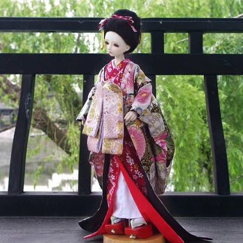  1/4 1/3 Ölçekli Antik Kostüm BJD Giysileri Japon Oiran Kimono Kıyafet MSD SD13 Kız SSDF ID75 Amca Bebek Aksesuarları C2235
