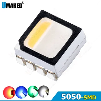  1000 Adet 5050 SMD LED Diyot Çip Sıcak Beyaz Kırmızı Yeşil Mavi Sarı Turuncu UV Mor Pembe RGB DIY PCB lamba ışığı Boncuk Yayan