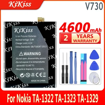  KiKiss li-İon pil V730 4600 mAh Nokia TA-1322 TA-1323 TA-1329 Bateria
