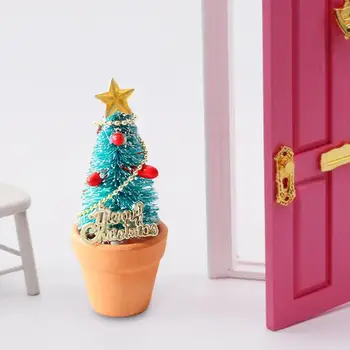  1/12 Dollhouse Noel dekorasyon aksesuarı Süsler DIY Oyuncak Festivali Parti İyilik Toyhouse Minyatür Sahne Modeli
