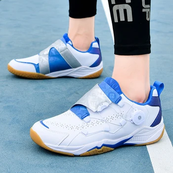  Yüksek Kaliteli erkek Badminton Ayakkabı Çift Toka Dönen Kadın Voleybol Tenis Ayakkabıları Yastıklama Tenis Sneakers A1002