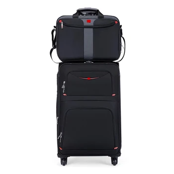  Sıcak! Yeni İsviçre Marka iş haddeleme bagaj seti çanta ile evrensel tekerlek bez kutusu erkekler moda bavul arabası seyahat çantası