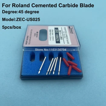  5 ADET İthal Roland Bıçak Bıçak 45 derece Çimentolu Karbür Bıçak ZEC-US025 Roland CM500 XC540 VP540 SP540 VS640 BN20 Kesme