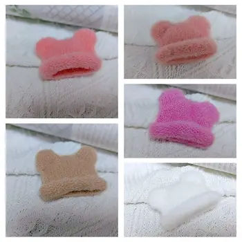  El yapımı Malzemeler Mini örgü şapkalar Örme Renkli Örme Parmak Kap Mini Sevimli DIY Bebek Dekoratif Kap BJD Bebek