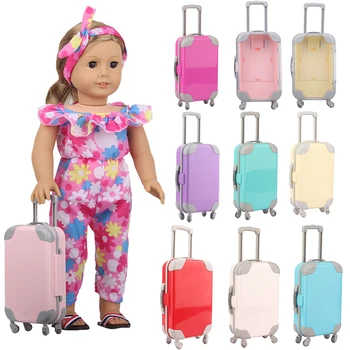 Oyuncak Aksesuarları Oyuncaklar Çeşitli Renk Eşleştirme Valizler İçin Uygun 18 inç Amerikan Bebek ve 43cm yenidoğan Bebek Bebek