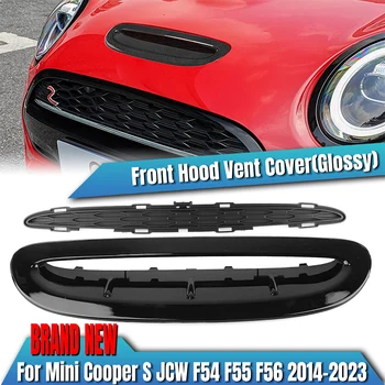  Yeni Mini Cooper S JCW F54 F55 F56 F57 2014-UP ABS Parlak Siyah Ön Motor Kaputları Hood Scoop Hava Çıkış Vent Kapak Trim