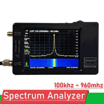  100khz ~ 960mhz El Spektrum Analizörü Kare / Sinüs dalga sinyal jeneratörü Ekran dijital Dokunmatik Ekran FM MF / HF / VHF UHF SDR